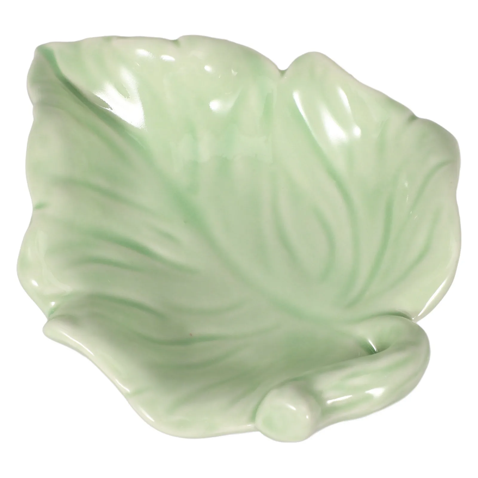 

Leaf Soap Box Leaf-shaped Dish Ceramic Holders Automatic Leaves Ceramics Dishes Travel Decorative
