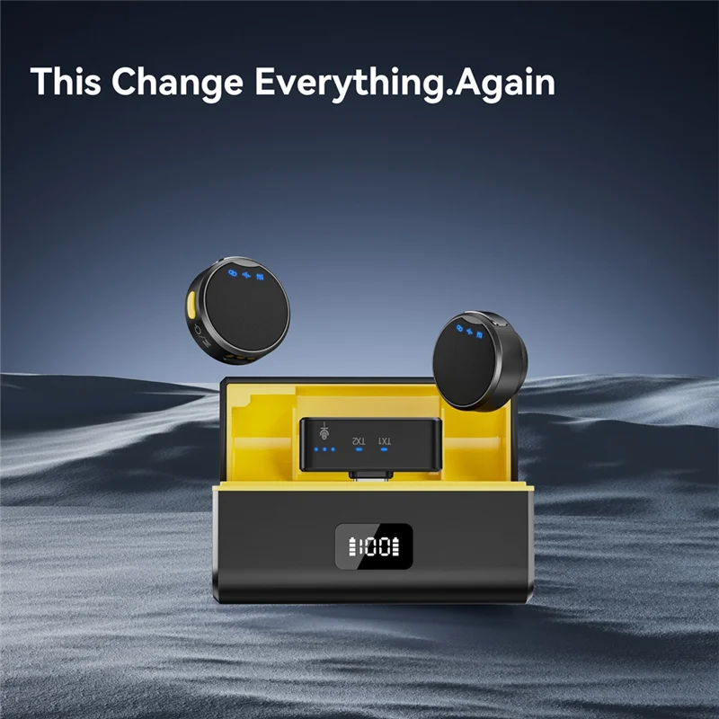 

Lavalier Wireless Microphone Noise Reduction With Charging Box Magnetic Lapel Microphone Audio Video Recording Mic