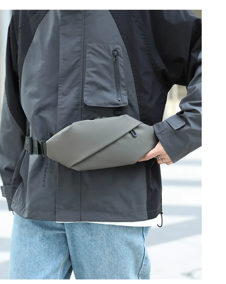 Herren Minimalistische Outdoor-Sport-Lauf-Jogging-Hüfttasche Wasserdichte Fanny Pack Stilvolle Crossbody-Gürteltasche Hüfttasche für Männer – Detail 9