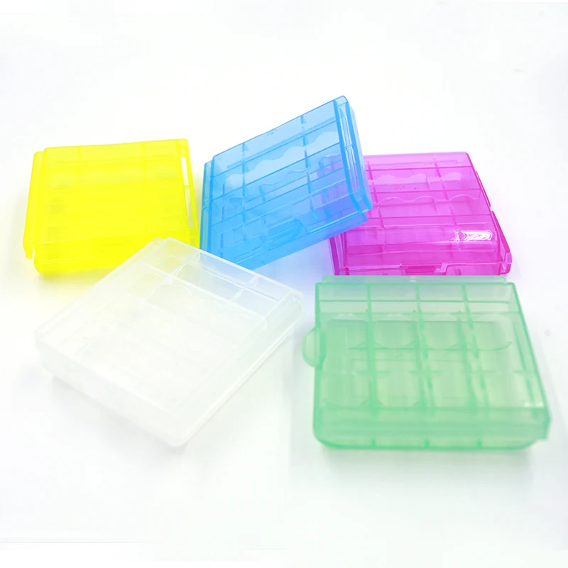 Case For 18650 16340 Battery PVC Hard Plastic Battery Storage 5 To 7 Battery Case Holder Box Batteries AA To AAA 14500 10440