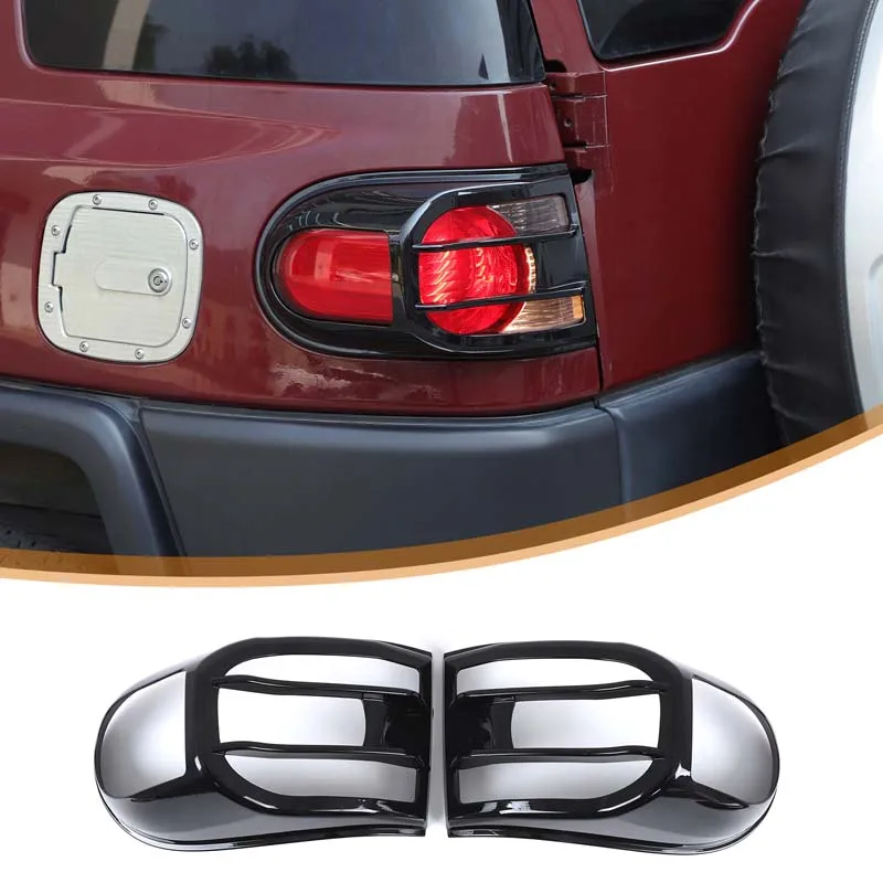 

For Toyota FJ Cruiser 2007-2021 ABS Black Car Rear Taillight Tail Light Lamp Trim Cover Decorative Sticker Auto Accessories