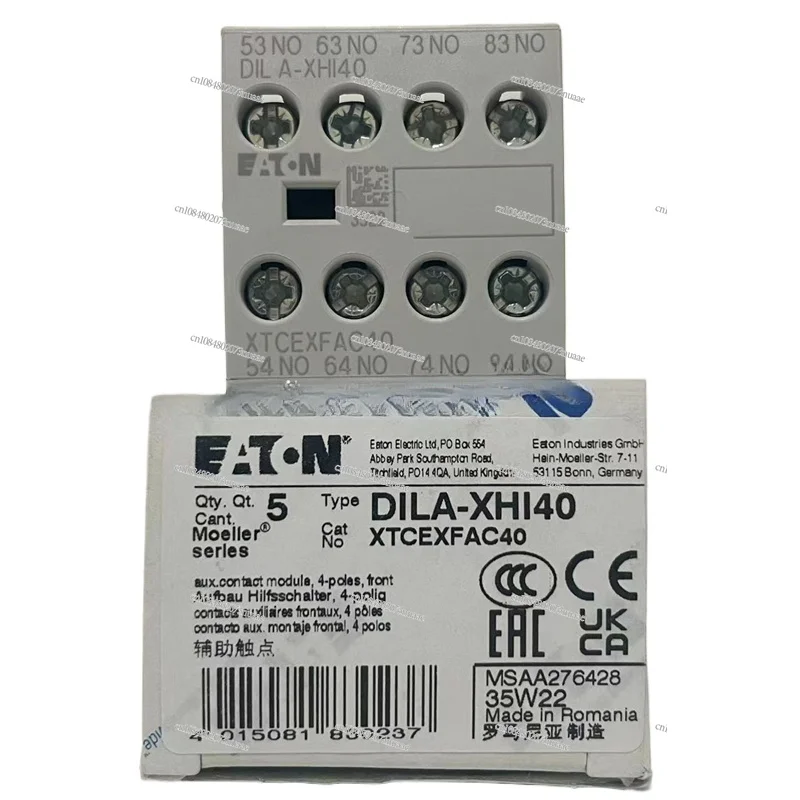 New Original EATON Brand Contactor, Model DILA-XHI40, Ensures Reliable Connection of Electrical Systems