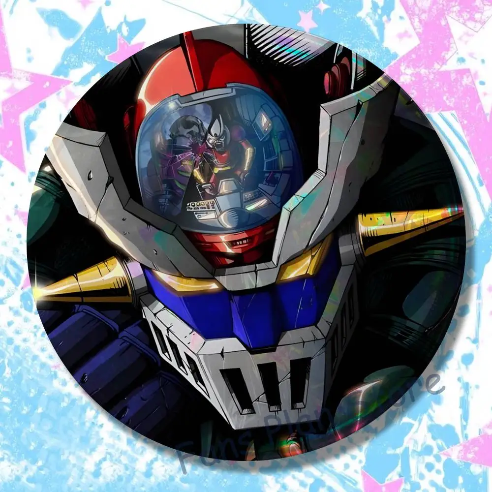 Rocket Punch M-Mazinger Z Brooches For Backpack Accessories 25mm,32mm,48mm,58mm,75mm Round Enamel Pins Cartoon Badge