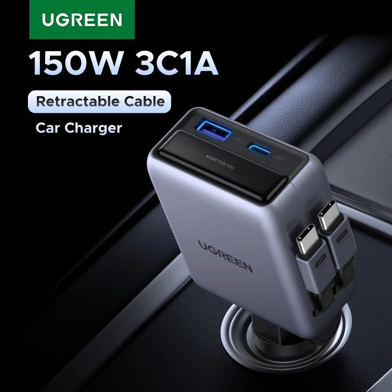 cargador-de-coche-ugreen-de-150w-con-cable-retractil-doble-integrado-3c1a-4-puertos-de-carga-rapida-para-iphone-18-17