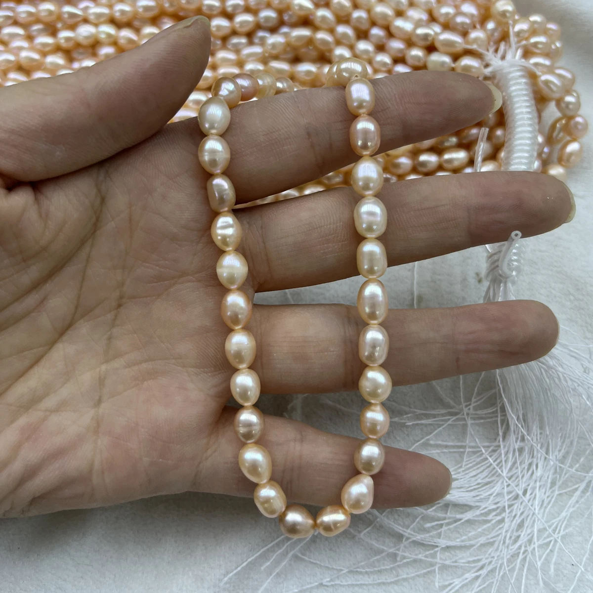 

AA 6-7mm Semi-finished Rice-shaped Natural Freshwater Pearls Loose Beads for Jewelry Making DIY Necklace Bracelet Accessories
