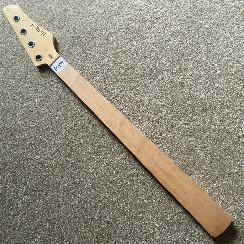 FN484 Fretless Bass Semi Finishing 4 Strings Electric Bass Neck Douglas Genuine for Bass Guitar DIY Replace with Damages