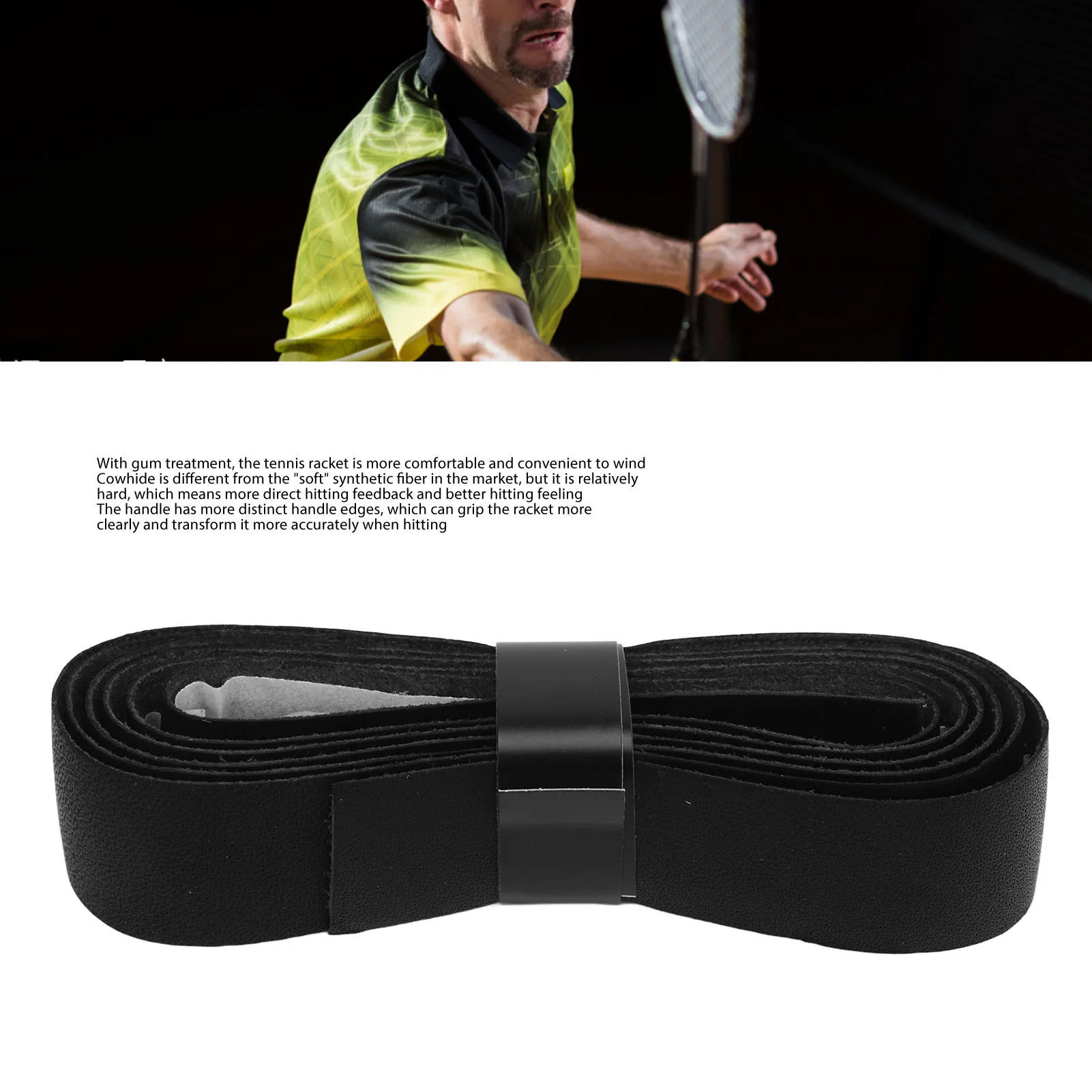 Tennis Racket Grip Tape Tennis Racket Grip Tape Leather Badminton Racket Overgrip Tape Replacement for Outdoor Playground Gym