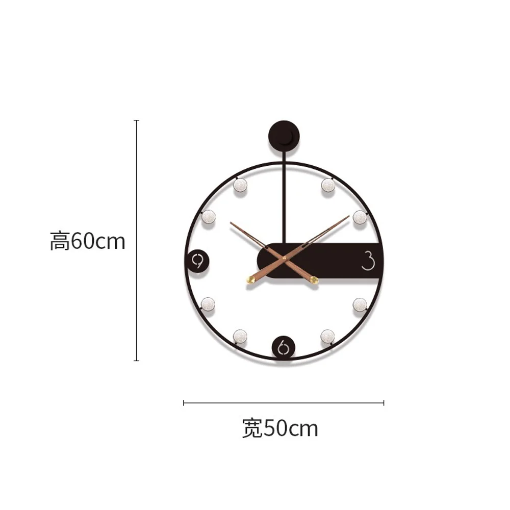 50x60CM Modern Design Wall Clock Living Room Modern Vintage Pendulum Clock Large Brief Wall Home Decor Wall Clocks