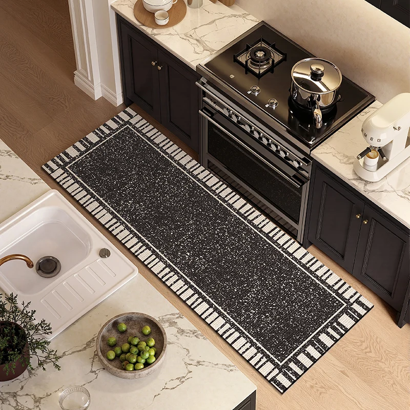 

Kitchen Floor Mat Anti-slip Anti-fatigue Carpet Pvc Leather Waterproof Foot Mats Long Rug Modern Style Home Decoration Vinyl Rug