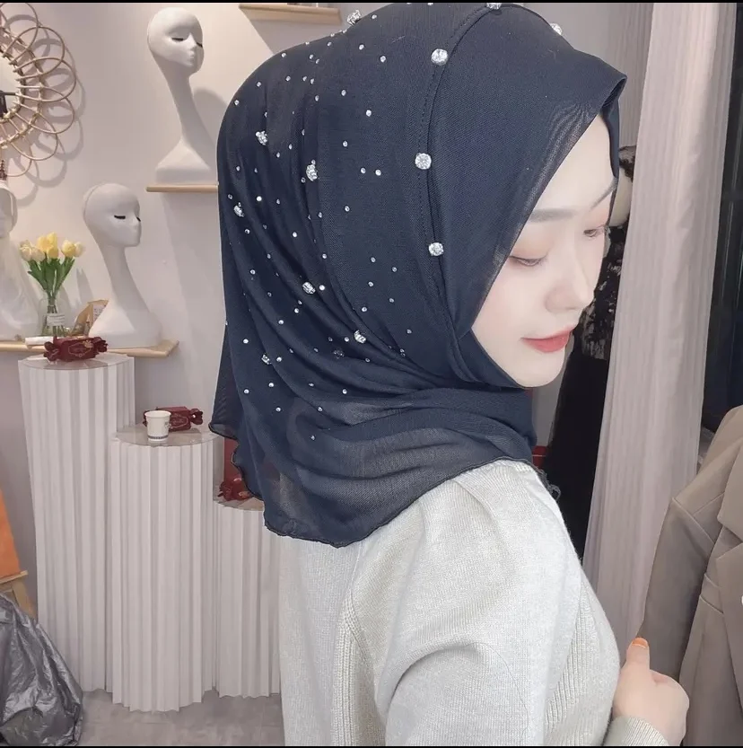 Scialli arabi economici facili da indossare hijab Casual istantanei musulmani