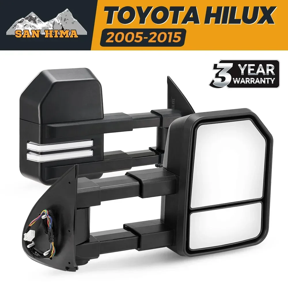 Foldable Extendable Towing Mirrors Fit For Toyota HILUX 2005-2015