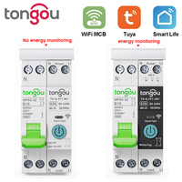 TUYA MCB With Metering  WIFI  Smart Circuit Breaker 1P  32A DIN Rail for Smart Home wireless Remote Control Switch by APP TONGOU