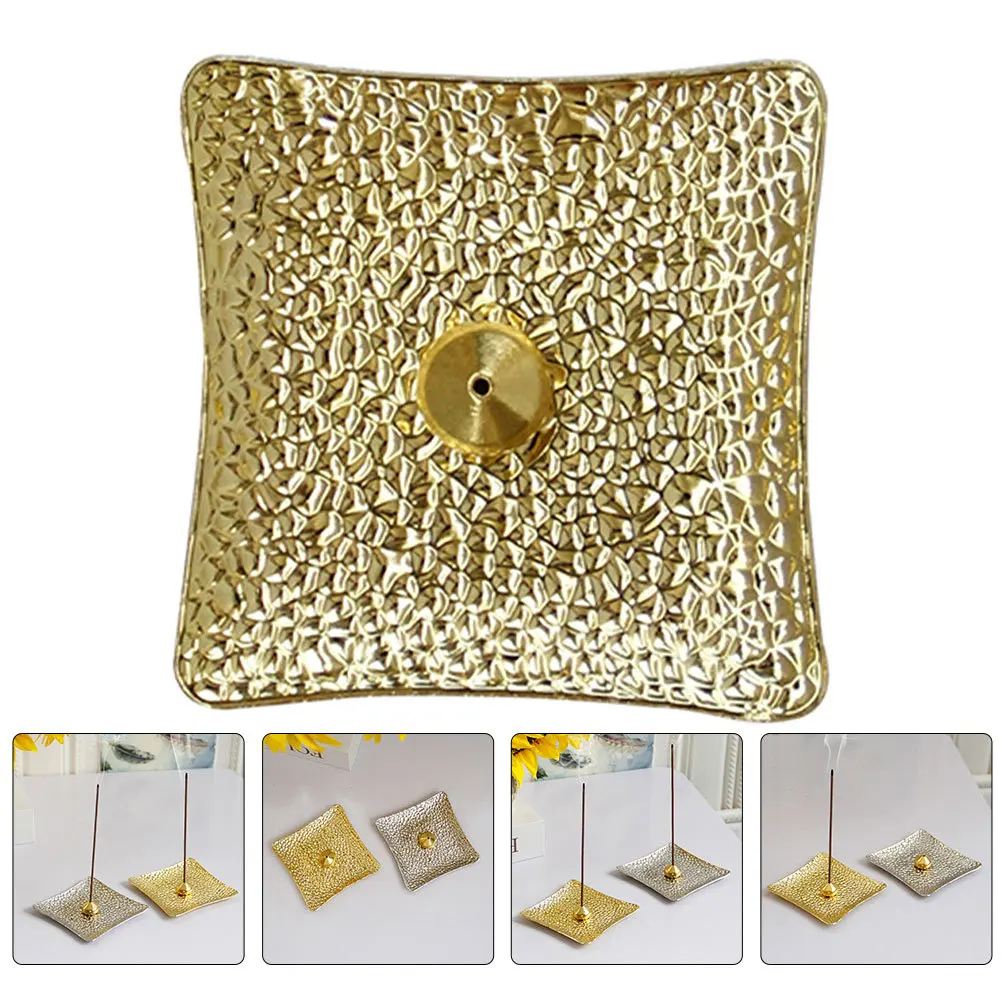 

Metal Incense Holder Square Stick Burner Compact For Bedroom Living Room Office Home Decor Aroma Diffuser Accessory