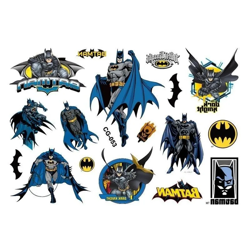 BeastKingdom Batman Cartoon Student Einweg Tattoo Aufkleber Hohe Farbwert Geburtstag Party Lustige Neue Wasser Transfer Aufkleber