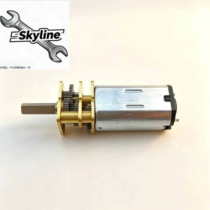 2PcsMini Metal Gear Motor DC 3V/6V/12V N20 N30 Slow Speed High Torque 15-1000RPM Straight Output Shaft Worm Gearbox for Robotics
