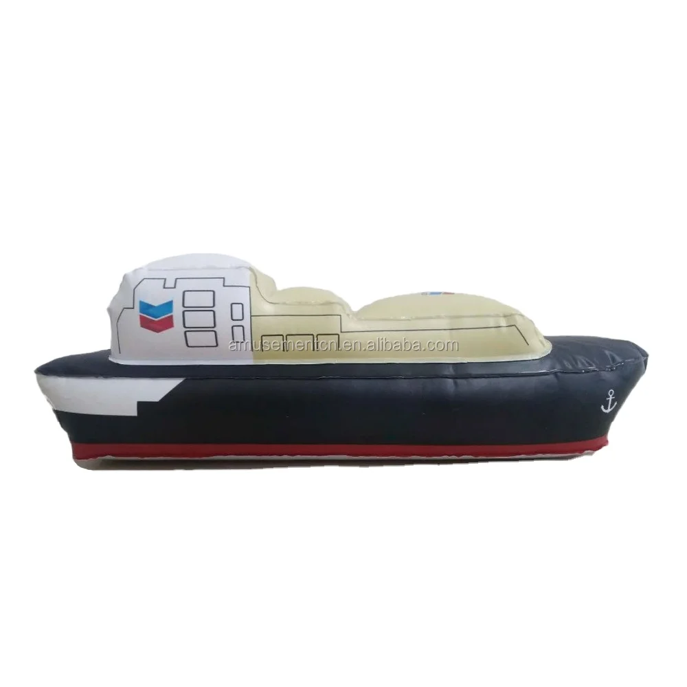 Lower MOQ Water Play Equipment NEW Design PVC Inflatable Boat Ship Model Pool Float Toy For Promotional Sale