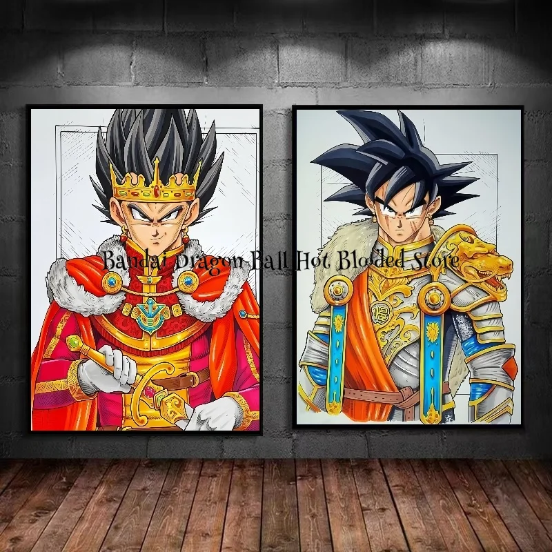 Dragon Ball Decorative Painting Super Saiyan Sun Wukong Vegeta Gohan Japanese Anime Poster Picture Living Room Bedside Art Mural