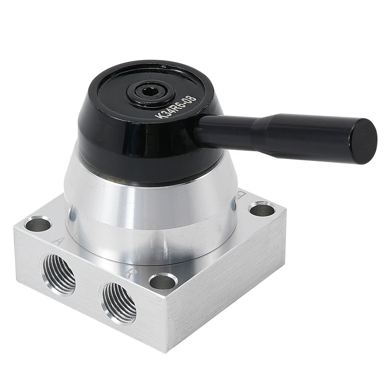

Pneumatic switch hand valve manual valve one in two out K34R6-08D cylinder control reversing plate