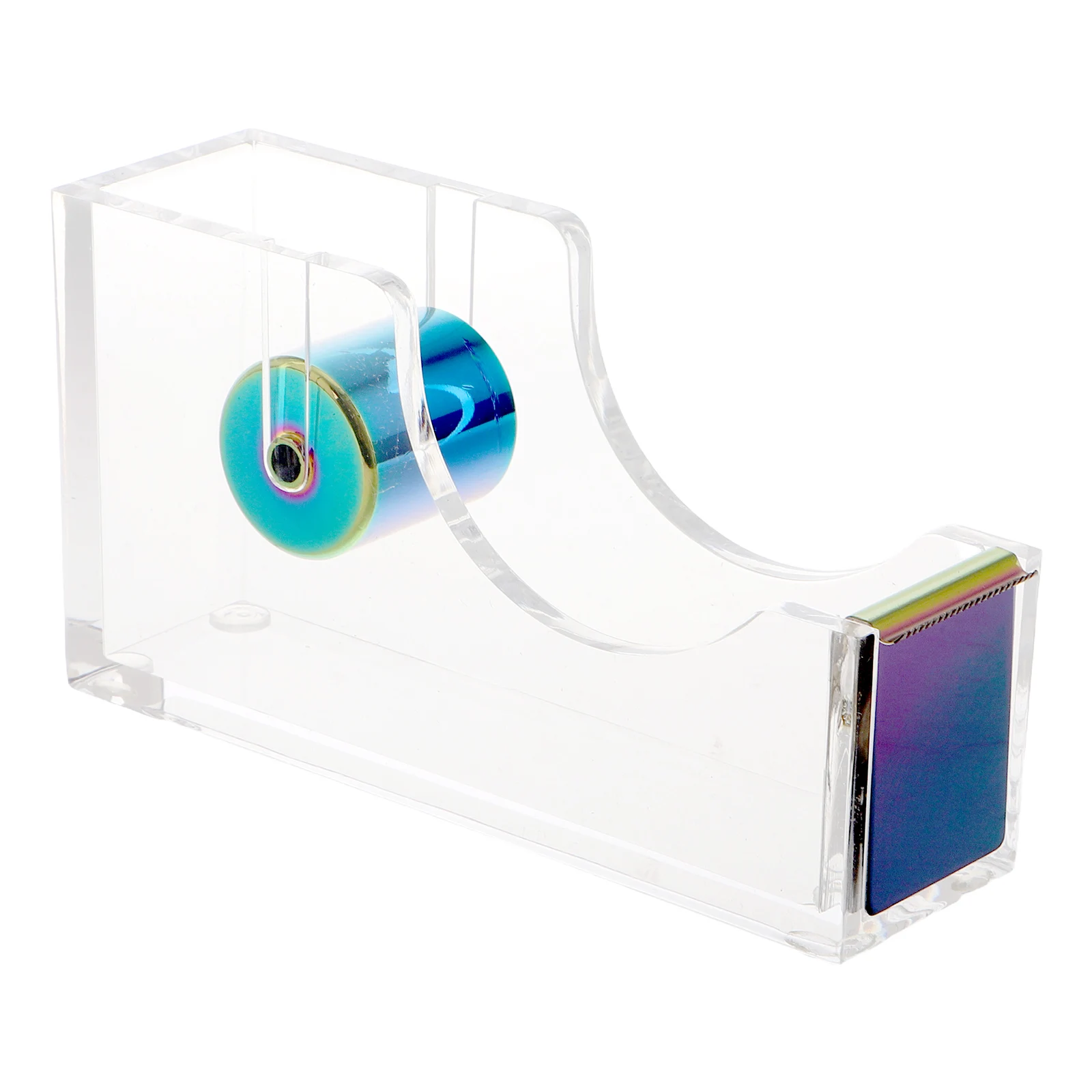 

Clear Acrylic Tape Dispenser Desktop Adhesive Tape Holder Cute Stand Non-Skid Base Office Workspace Organizer Accessories