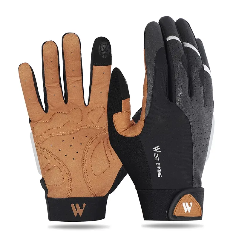 WEST RADFAHREN Radfahren Handschuhe Atmungsaktive Voll Finger Handschuhe MTB Fahrrad Sport Handschuhe Männer Frauen Frühling Herbst Gym Motorrad Handschuhe