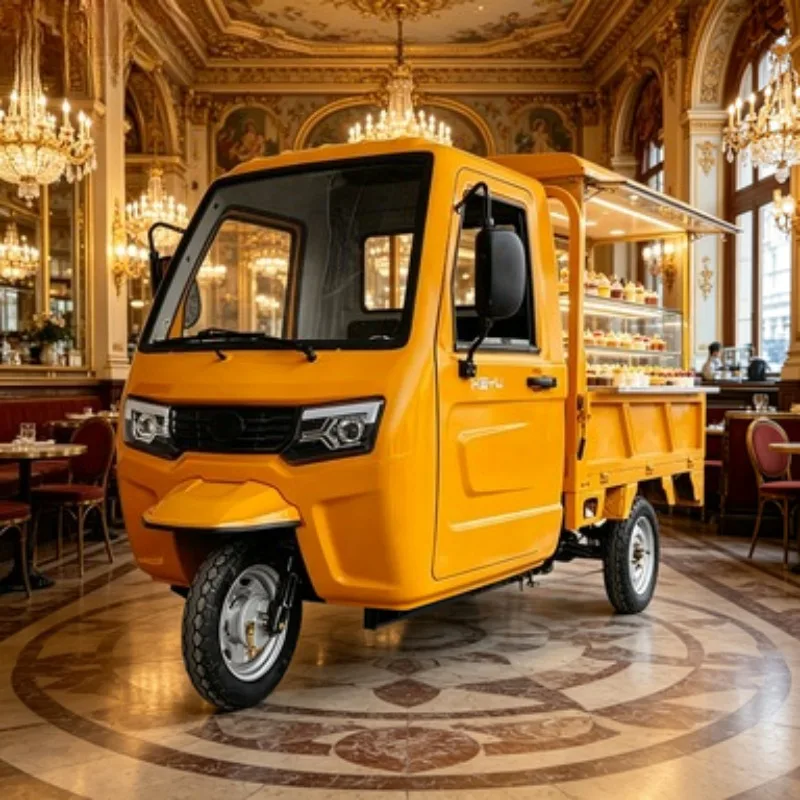 Mini Electric Cargo Tricycle 3 Wheel 60V 800W Open Body 400kg Payload for Small Farm Logistics Sale
