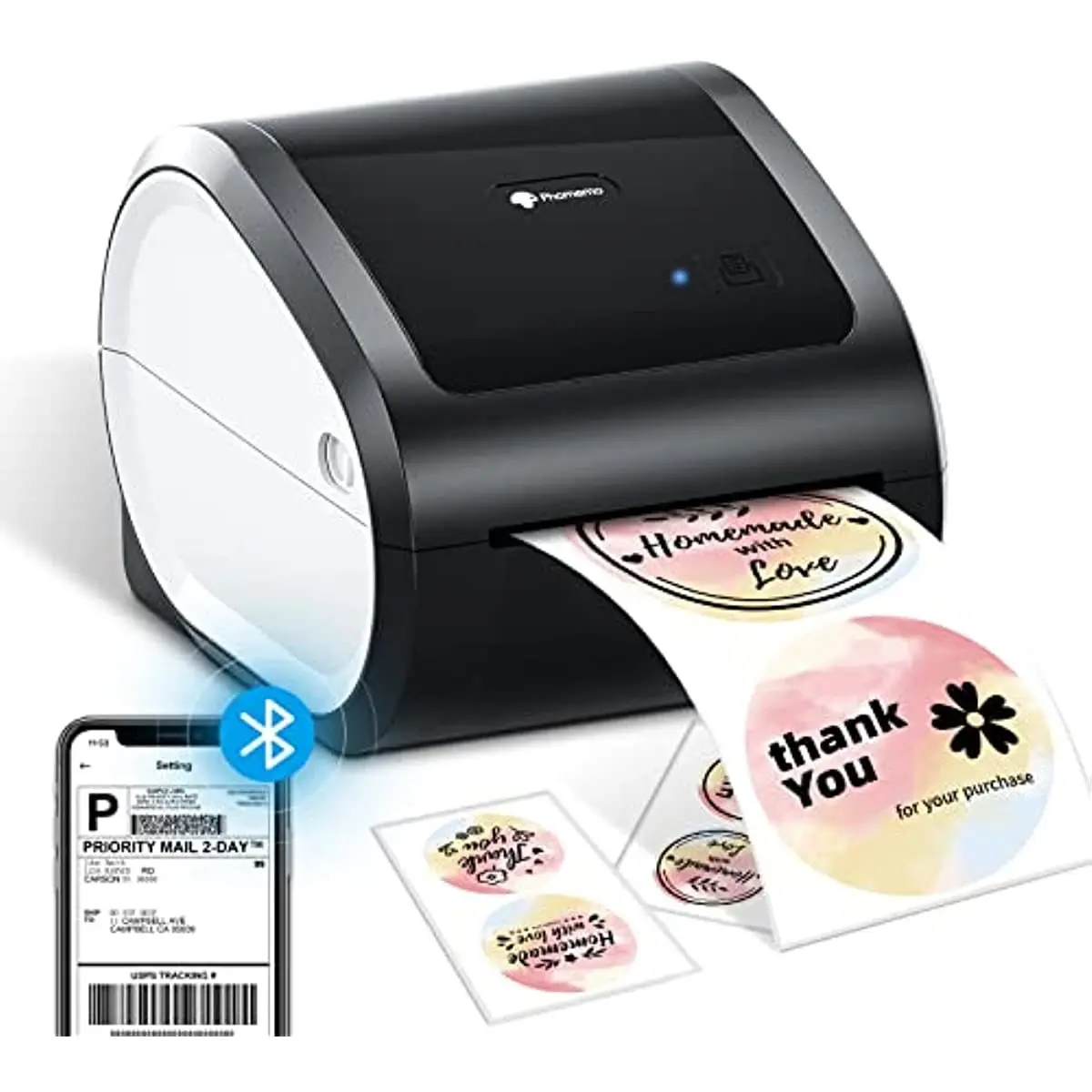 Phomemo D520 Portable Wireless Label Thermal Printer Shipping Waybill Label Sticker Thermal Printer Impresora Portatil