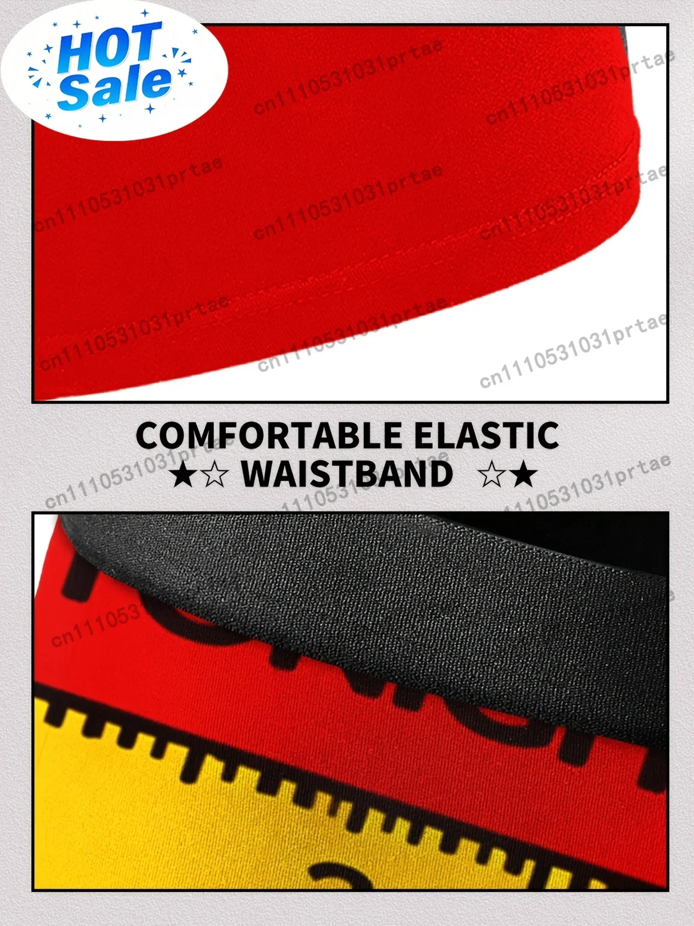 Novelty Tape Measure Underwear Men's Novelty Tape Measure Underwear with Belt Loop Ruler High Elasticity Comfortable Fit bLACK view 4