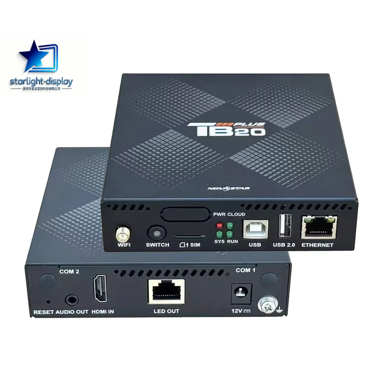 

TB20 Plus HDMI Indoor Outdoor Rental Full Color LED Display Controller Novastar TB20 Plus Multimedia Player