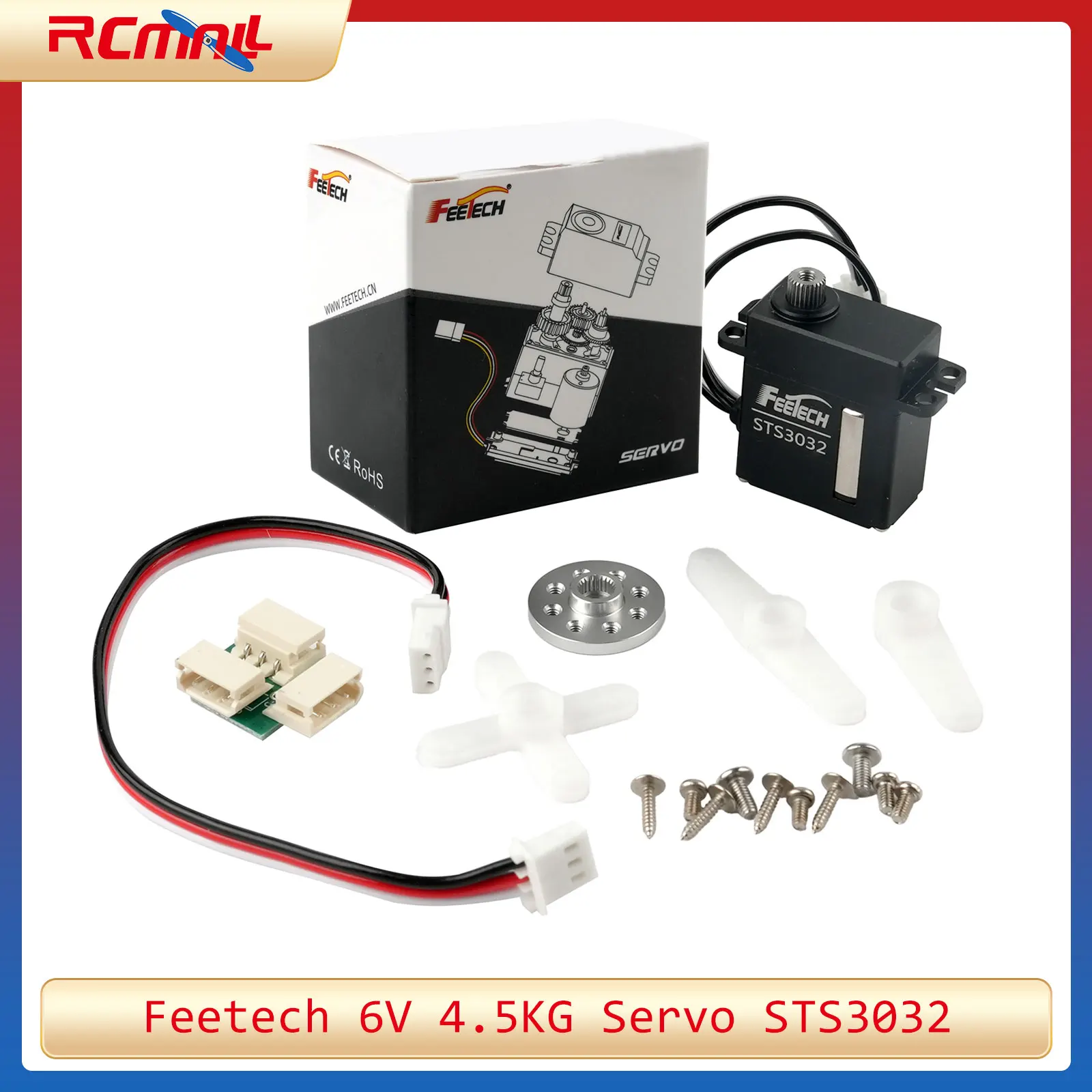 Feetech 6V 4.5KG Encoder magnetico da 360 gradi di piccole dimensioni Micro singolo albero Servo Feedback Quadrotor Robot PTZ Camera STS3032