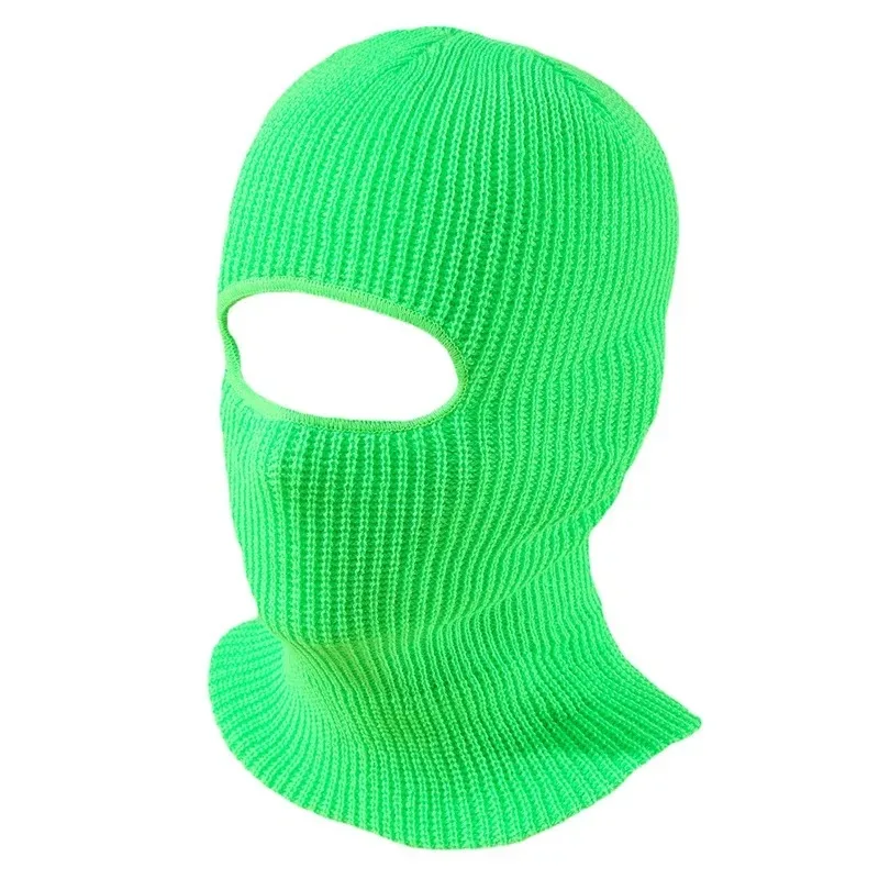 15 Colors Single Hole Keep Warm Halloween Knitting Balaclava Autumn Winter Solid Color Unisex Hip Hop Party Ski Cap Face Mask