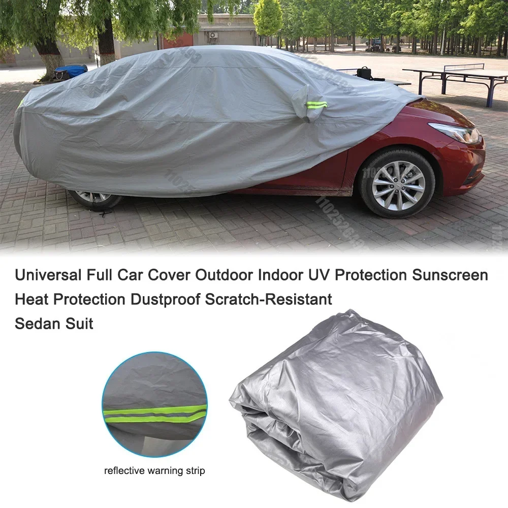 

Full Car Cover thickening Outdoor Sun Protection Heat Insulation Sun UV-proof Dustproof Anti Sedan Four Seasons Universal