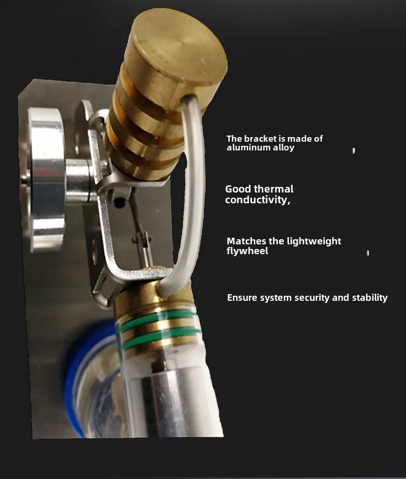 V-shaped Stirling engine external gas engine mini mini generator birthday gift steam model scientific experiment