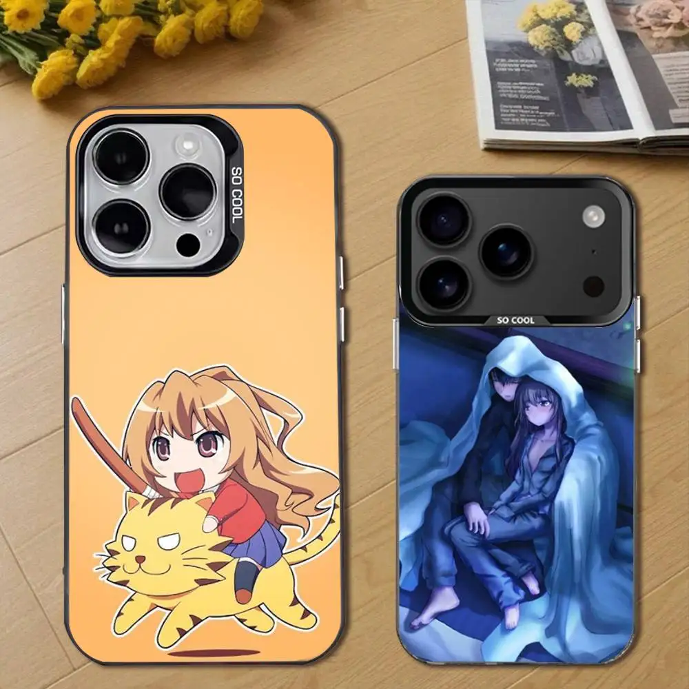 

Ctue T-Toradora! Phone Case For iPhone 17,16,15,14,13,12,11,Pro,Max,Plus,E,Air,Mini Black Tpu Cover