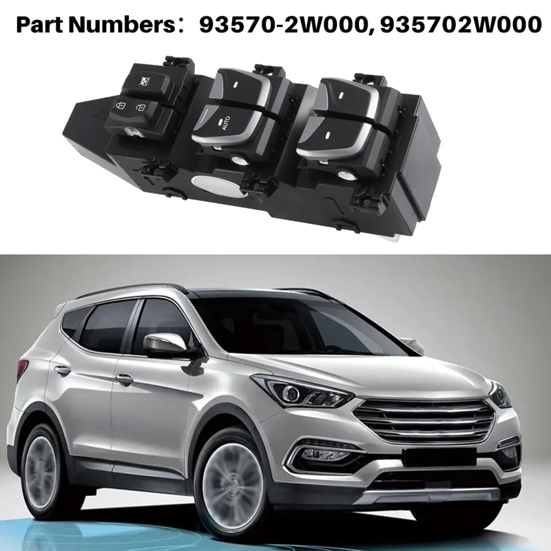 

New Front Power Door Window Switch For Hyundai Santa Fe Sport XL 93570-2W000, 935702W000