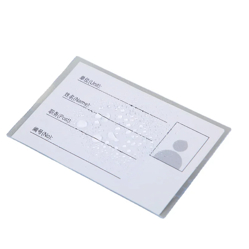 5pcs/set Transparent ID Tag Cover Badge Holder for Staff Workers Name Business Card Holder Case Working Permit Case Accessories