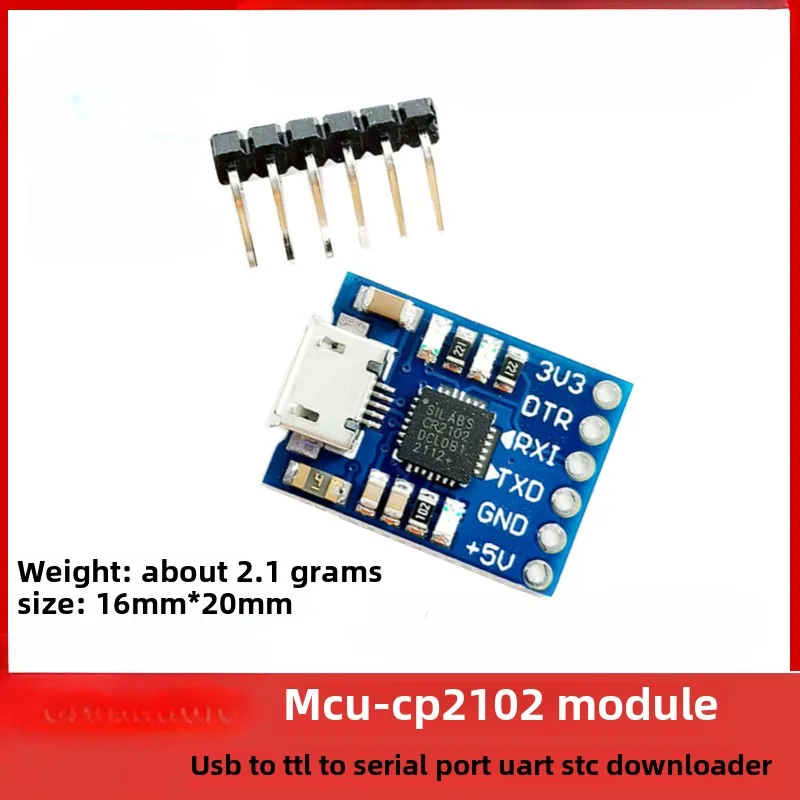 

MCU2012 CP2102 USB to TTL Communication Module Mini Burner Downloader