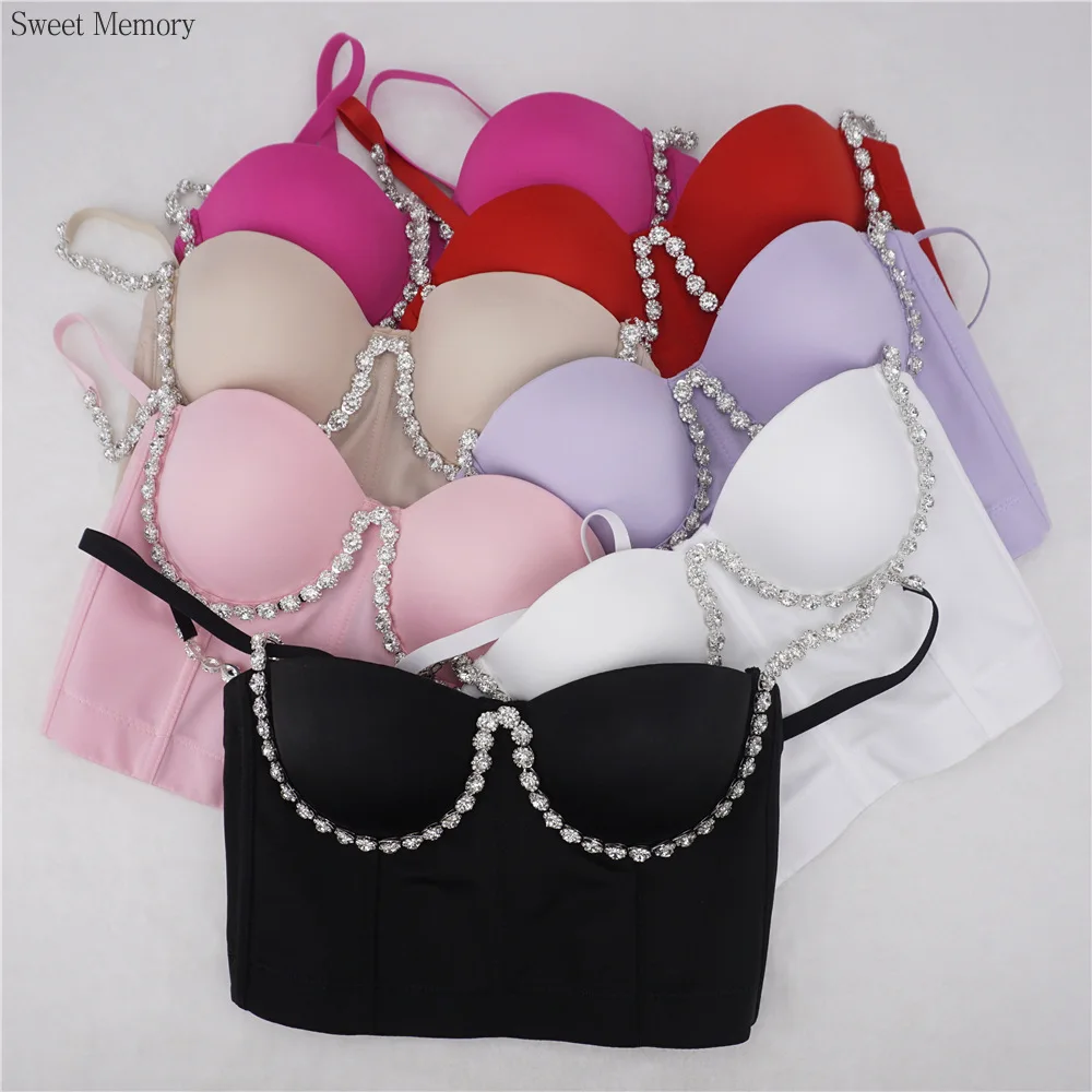 

M553 Прямая поставка, нижнее белье, бюстгальтер с цепочкой, корсет, одежда для ночного клуба, красные, белые, черные тканевые топы, сексуальное женское нижнее белье