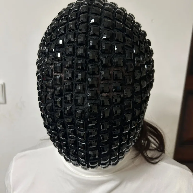 

Goth Punk Rivet Stretch Mask Full Face Funny Rivet Elastic Mask Studded Spikes Jewel Cover Holiday Horror Mascaras Masquerade