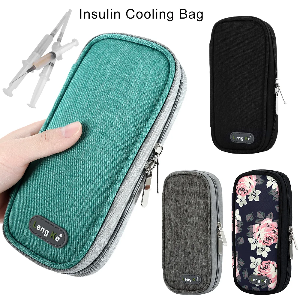 Practical Insulin Cooling Bag without Gel Oxford Medicla Cooler Diabetic Pocket Thermal Insulated Travel Case Pill Protector