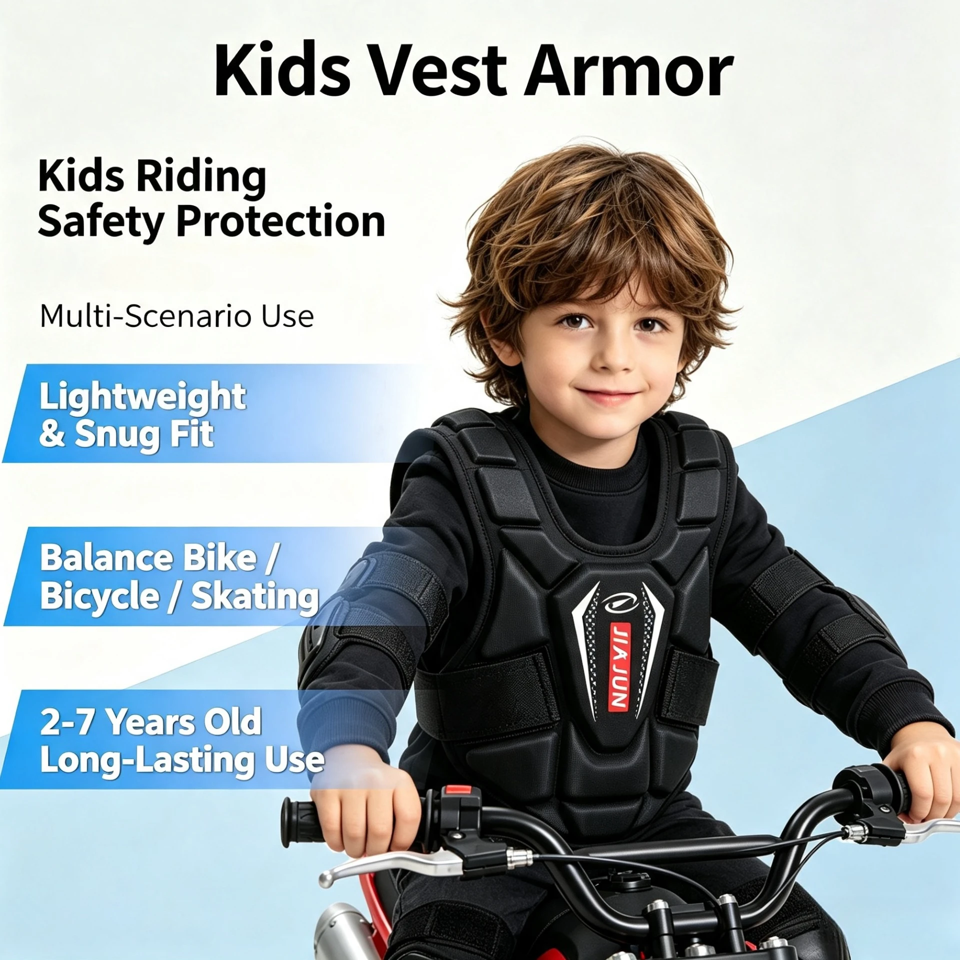 Motorcycle Gear Full Suit - Kids Multifunctional Balance Bike Protective Suit,