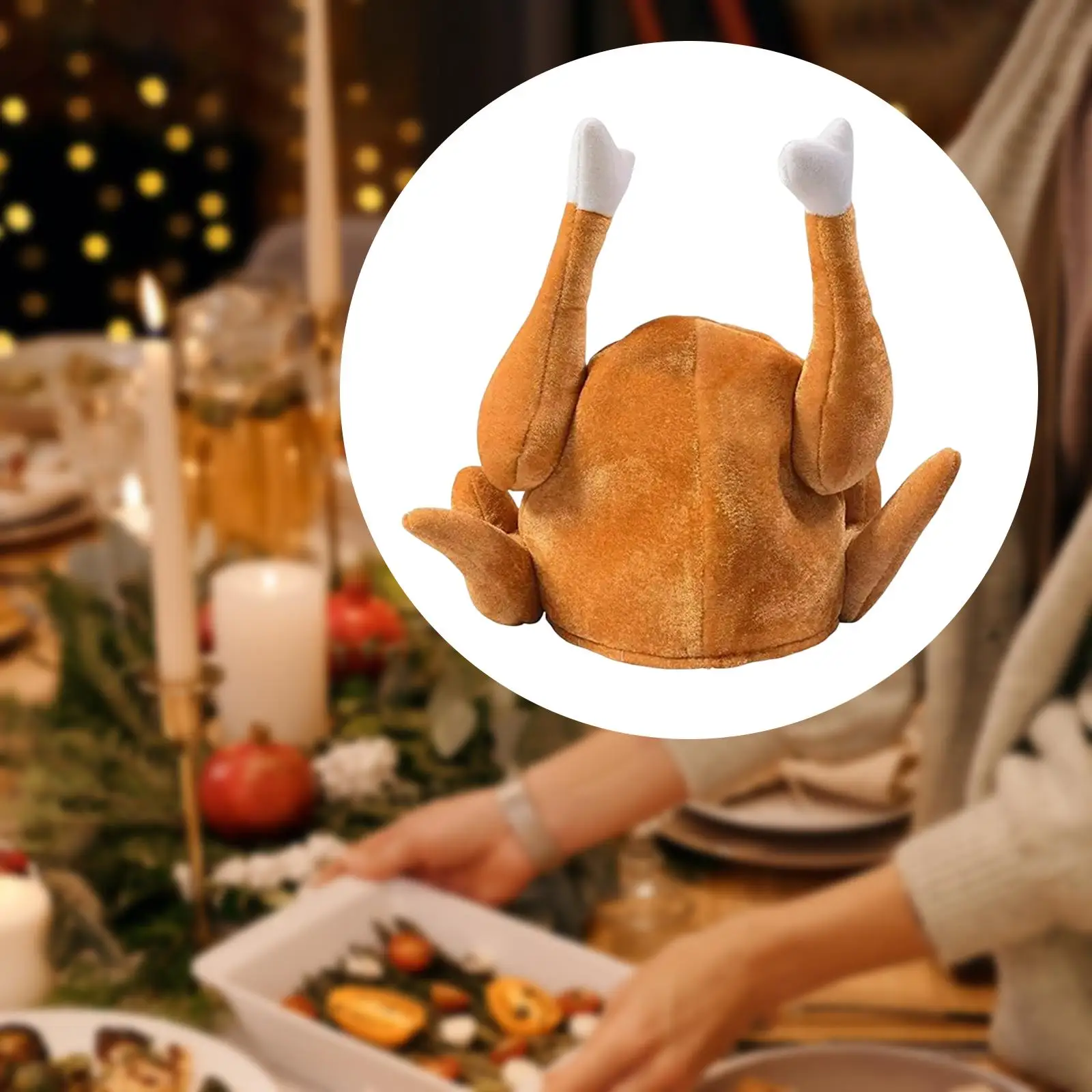 Grappige geroosterde kalkoenhoed kip creatief voor feest Kerstmis Halloween