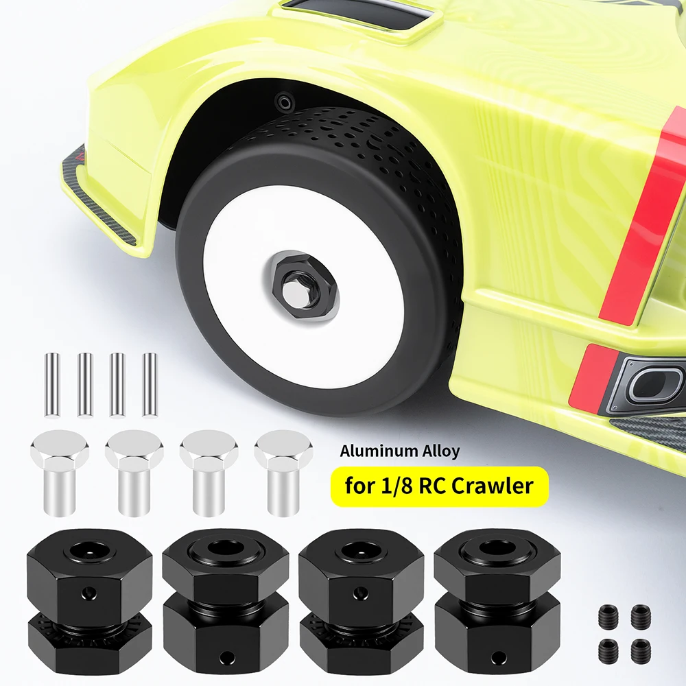 YEAHRUN Alu Alloy Wheel Hex Adapters Convert 14mm to 17mm for 1/8 A-RRMA VENDETTA 3S BLX Upgrade Parts