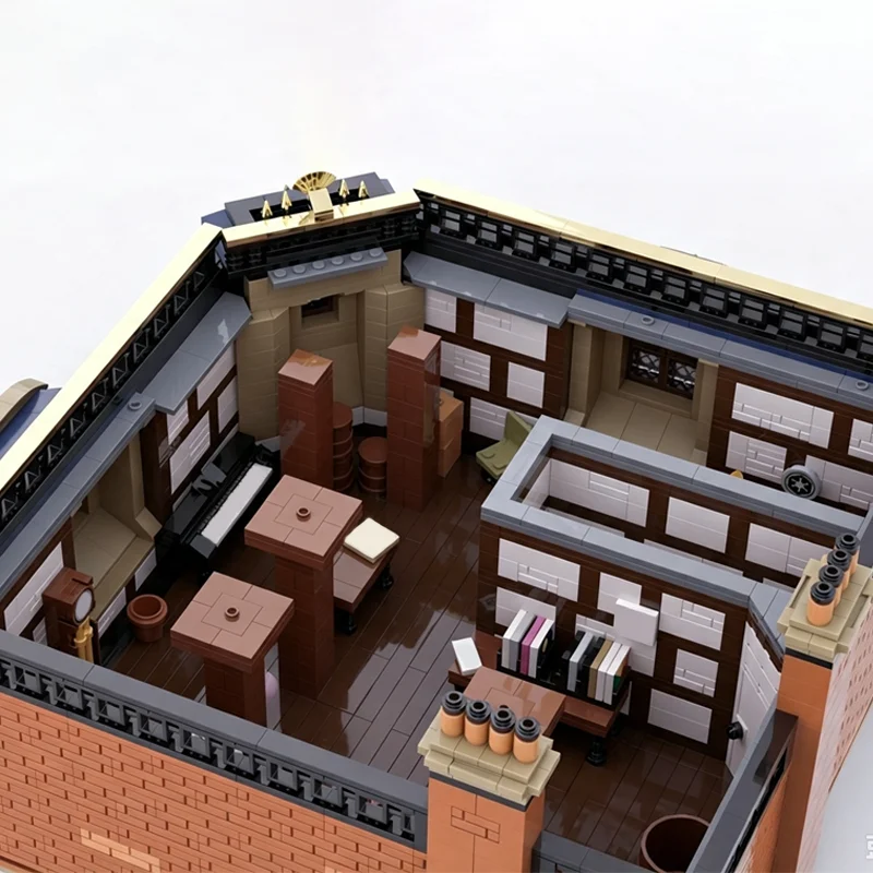 New 13340Pcs City Hot Selling Street View Moc Modular Savage Pub Model Building Blocks Diy Creative Ideas Toys Birthday Gift