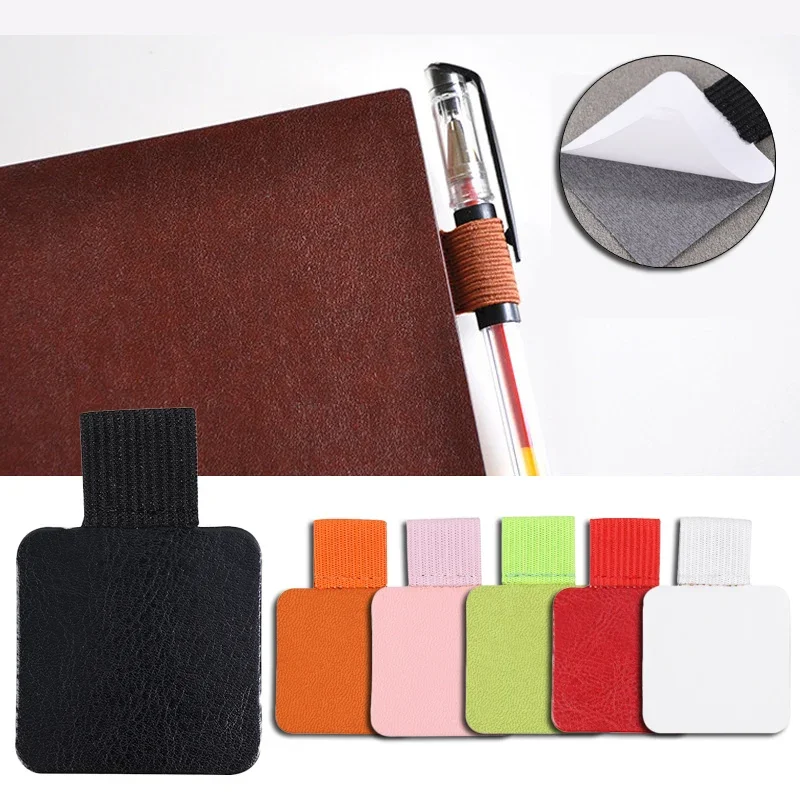 Pióro klips PU skóra obsadka do pióra samoprzylepna pętla elastyczna ołówkowa do notebooków dzienniki schowki obsadka do pióra tablety