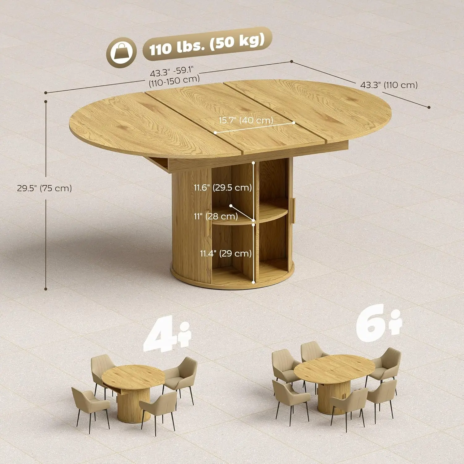 Thumbnail 3 - #4 Cheapest Extendable Dining Tables Deals You Can Get
