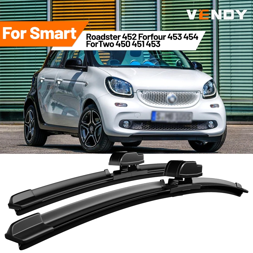 For Smart Roadster 452 Forfour 453 454 ForTwo 450 451 453 Front Windshield Windscreen Wiper Rubber Brushes Blades Accessories
