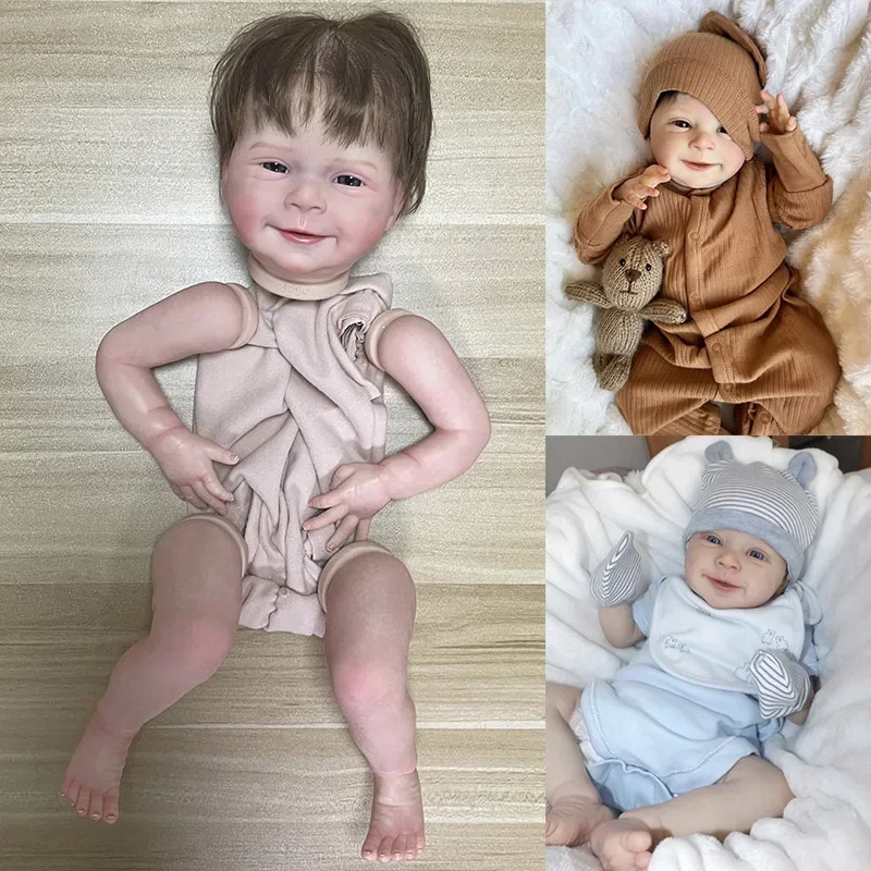 19インチ リボーンドールキット セバスチャン 未完成 塗装済み DIYパーツ 布製ボディと目付き