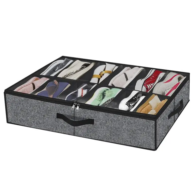 Under Bed Shoe Storage Organizer Accommodate 12 To 16 Pairs Of Shoes Dust Proof And Moisture Proof Shoe Storage Box for home