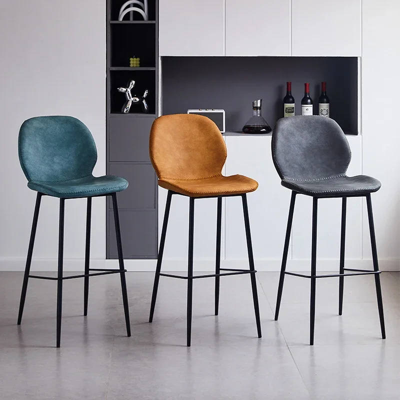 Hoge Scandinavische design barkrukken Interieurbalie Luxe barstoelen Hoge keuken Modern ergonomisch Cadeira Alta meubelen