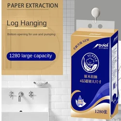 4 Packs Large Packs of Toilet Paper for Home Use Hanging Bottom Extraction Paper Towel Toilet Paper Cubic Embossed Hand Towels